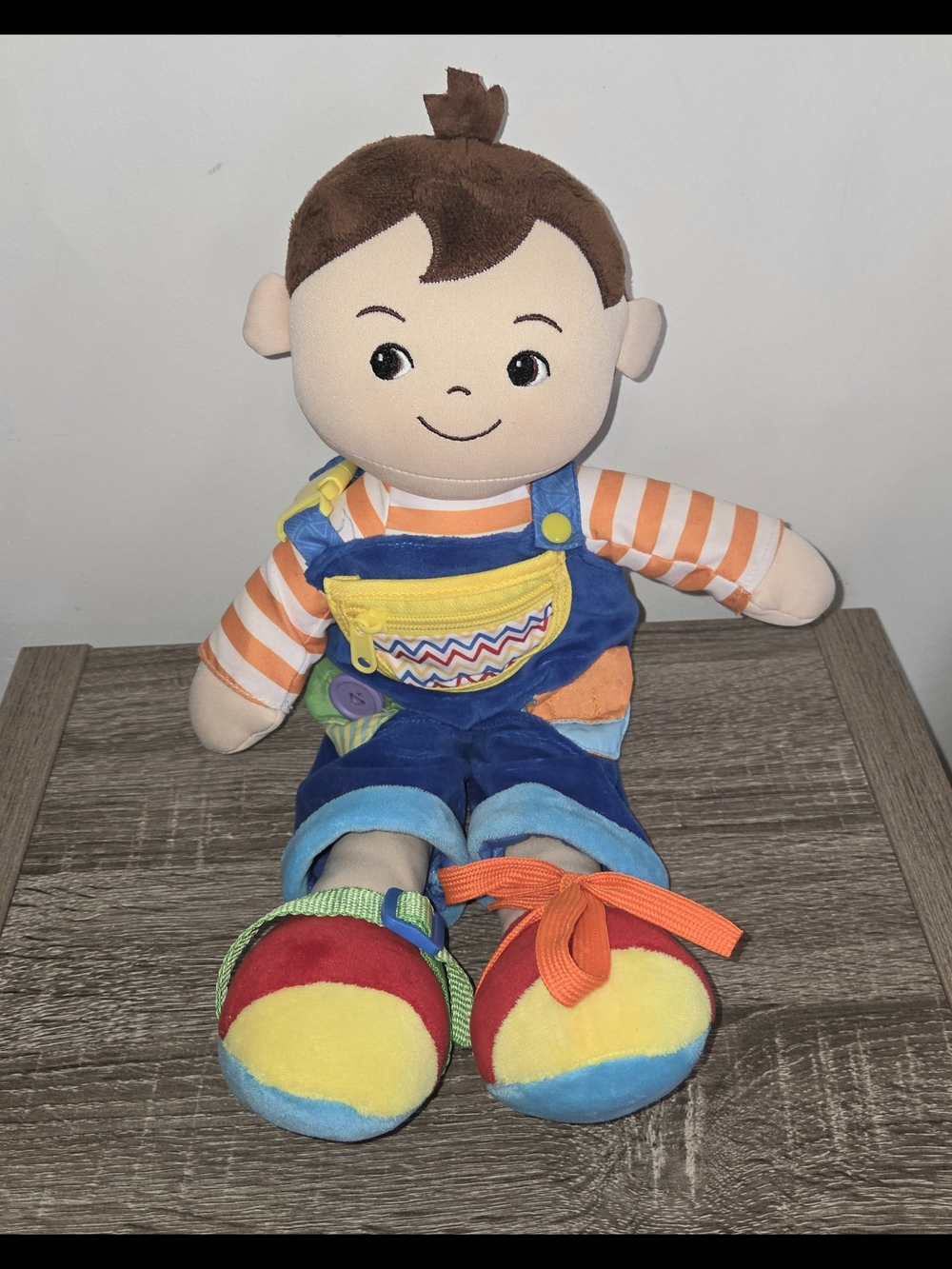 Linzy Toys 16" Education Boy Brown Hair Plush Doll SEE PICTURES.